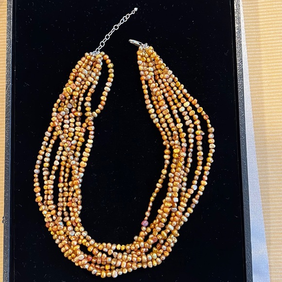 Stunning 8-Strand Gold Pearl Silpada Necklace! - Picture 4 of 4